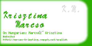 krisztina marcso business card